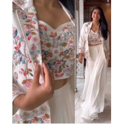 White festive jacket style suit